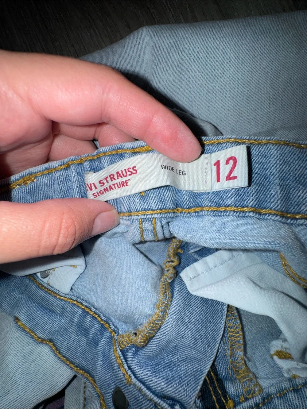 Levi's Light Blue Wide-Leg Jeans with Frayed Hem - Read Description